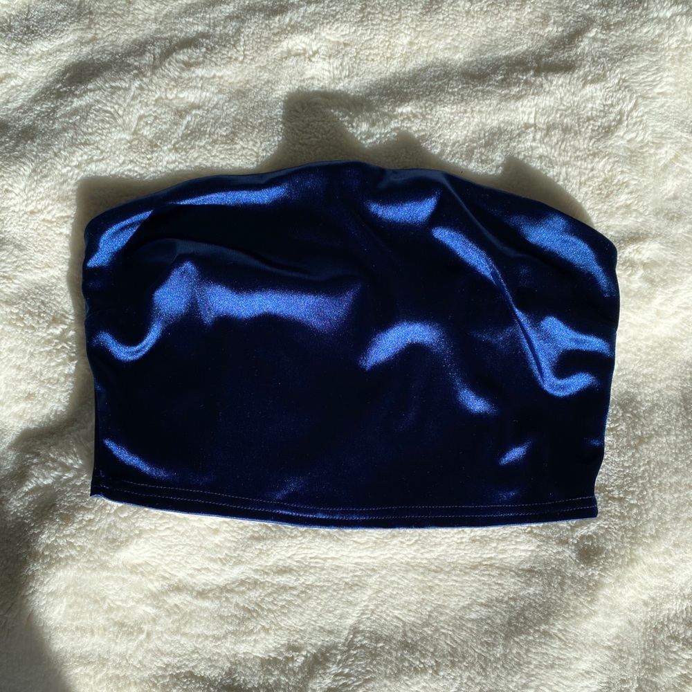 Satin tube top